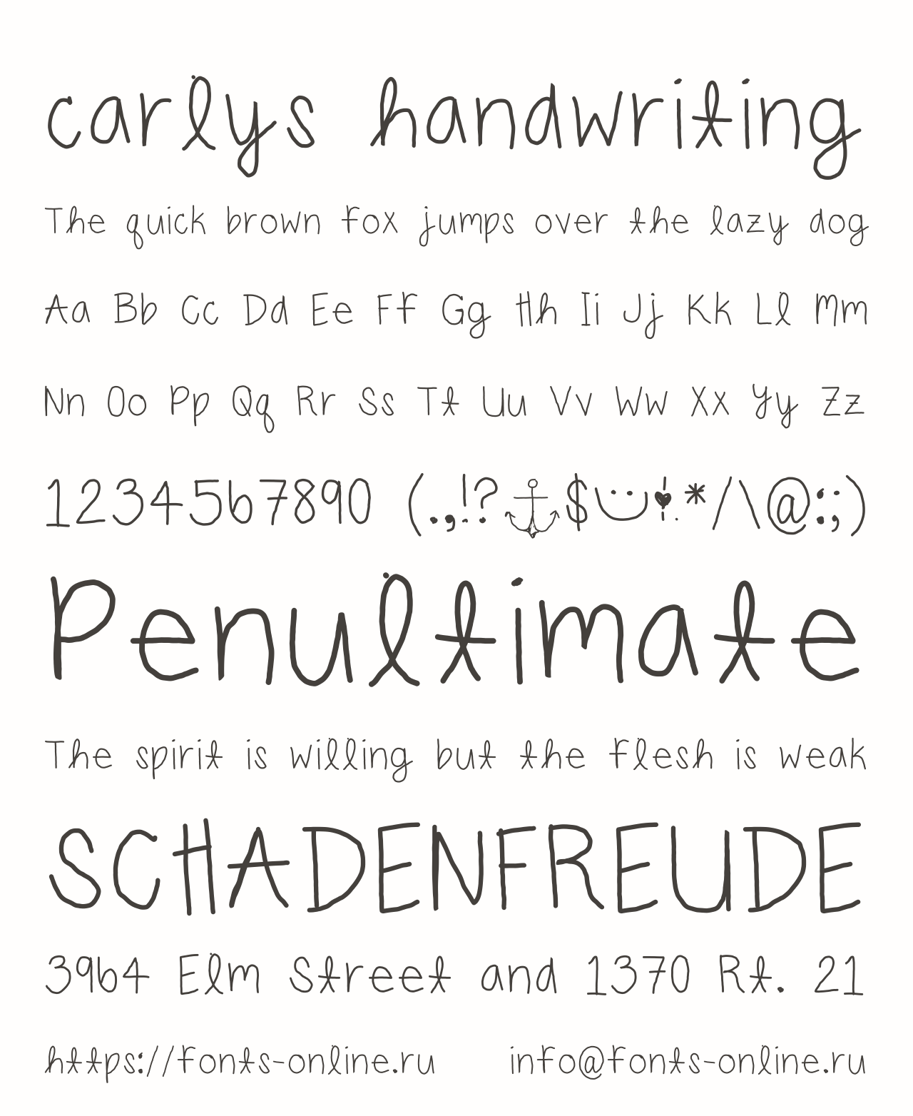 carlys handwriting Free Font Download